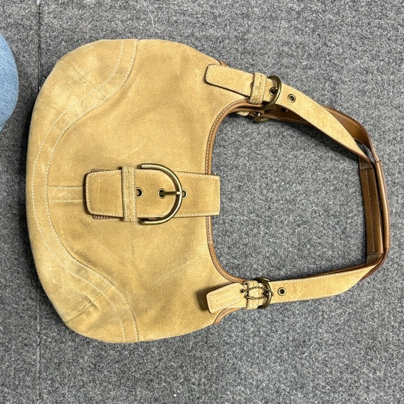 Coach Tan Suede Hobo Bag 9662